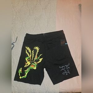Ed Hardy Black Graphic Men Shorts NWT